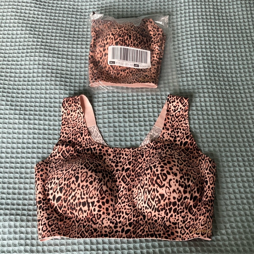 2 Pairs - Brand New Victoria’s Secret Leopard Print Lounge Bras Size XS-M